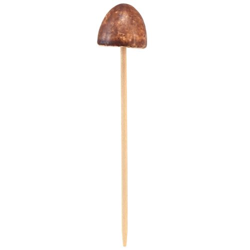 Prodotto Funghi rustici in ceramica su bastoncino - suggestiva decorazione autunnale 4 cm 6 pz
