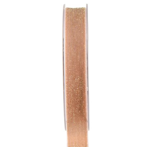 Floristik24 Nastro di velluto glitter nastro decorativo oro rosa velluto 20mm 10m