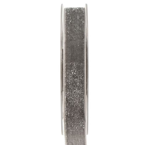 Nastro di velluto con nastro decorativo glitterato velluto grigio argento 20mm 10m