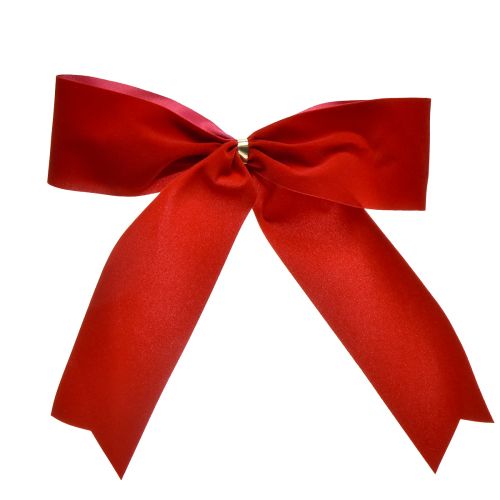 Prodotto Fiocco in velluto rosso largo 5,5 cm Fiocco natalizio adatto per uso esterno 18×18 cm 2pz