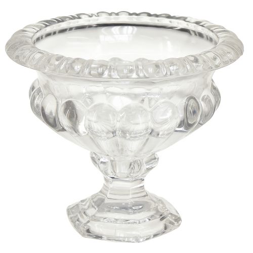 Prodotto Ciotola classica in vetro con base in design vintage – Trasparente, Ø13cm x 11 cm – Utilizzo versatile per la decorazione di trofei