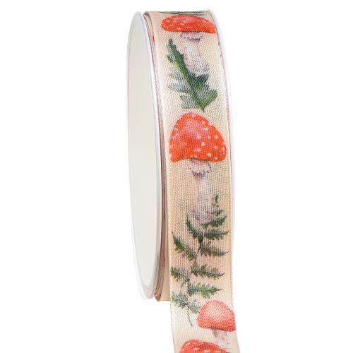 Floristik24 Nastro decorativo agarico volante W25mm L18m