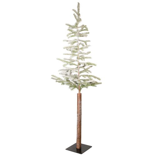 Albero di Natale stretto in abete artificiale con neve 40x150 cm