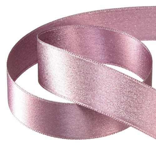 Prodotto Nastro decorativo, nastro lucido, rosa, larghezza 25 mm, lunghezza 20 m