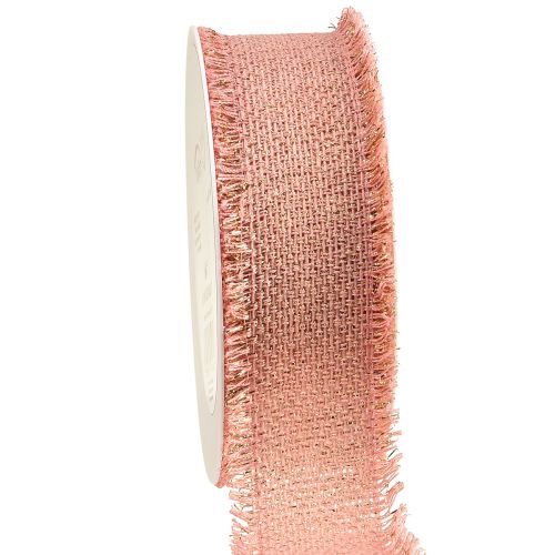 Nastro per gioielli nastro decorativo nastro con frange oro rosa L40mm L15m