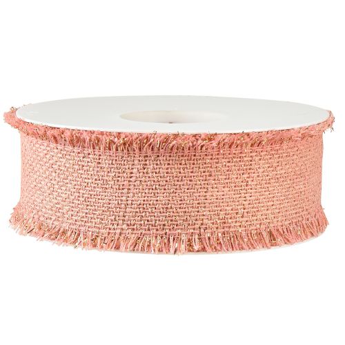 Prodotto Nastro per gioielli nastro decorativo nastro con frange oro rosa L40mm L15m