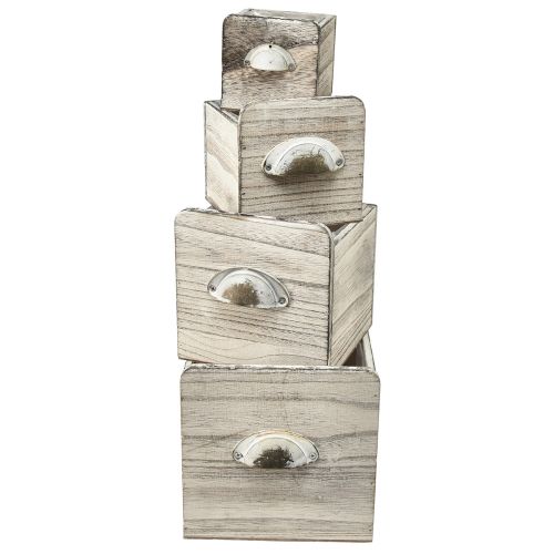 Prodotto Cassettiere in legno con maniglia – Soluzione elegante e funzionale per riporre oggetti – Set da 4