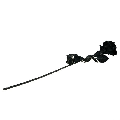 Prodotto Fiore Rosa in Seta Nero 63cm