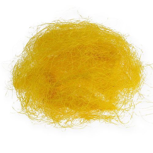 Floristik24 Decoro primaverile, giallo sisal, lana sisal 300g