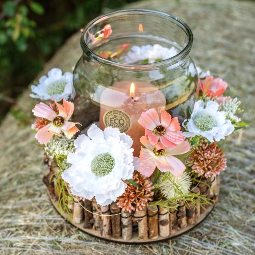 Prodotto Scabiose fiore artificiale bianco fiore da giardino H64cm mazzo con 3 pezzi