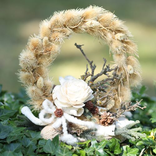 Prodotto Sola Flowers Fiori di legno Decorazione in legno Mix Crema 6-11cm 12-15 pezzi