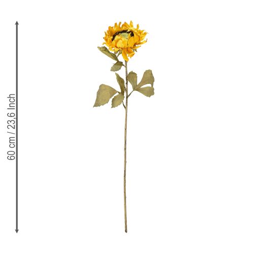 Prodotto Girasoli artificiali, decorazione di girasoli, Drylook, L60cm, 3 pezzi