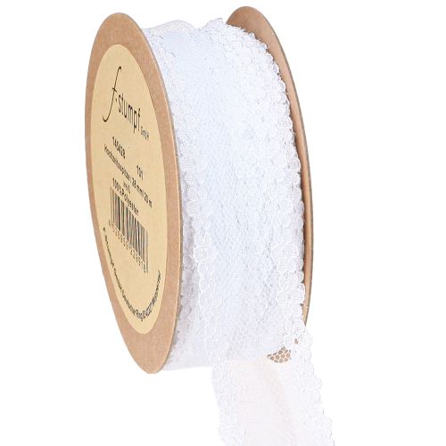 Prodotto Nastro di pizzo nastro da sposa nastro decorativo pizzo bianco 28mm 20m