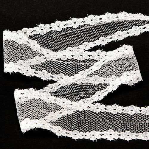 Prodotto Nastro di pizzo nastro da sposa nastro decorativo pizzo bianco 28mm 20m