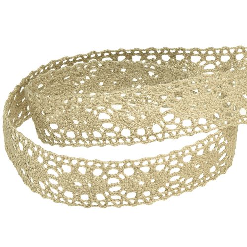 Prodotto Nastro di pizzo nastro decorativo pizzo beige B18mm 20m
