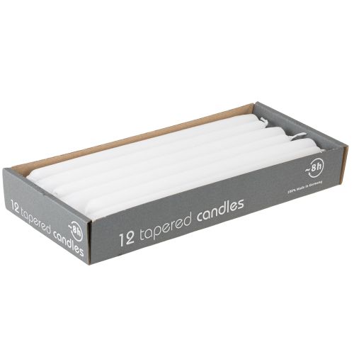 Prodotto Candele coniche 250/23 candele bianche 12 pezzi