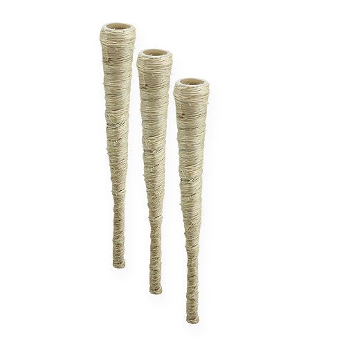 Floristik24 Busta in sisal sbiancato Ø1,5cm L15cm 20 pz