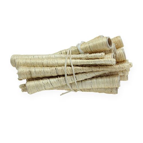 Floristik24 Busta in sisal sbiancato Ø1,5cm L15cm 20 pz
