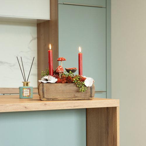 Floristik24 Candele coniche Candele rosse Decorazione candele Natale Ø21/170mm 6 pezzi