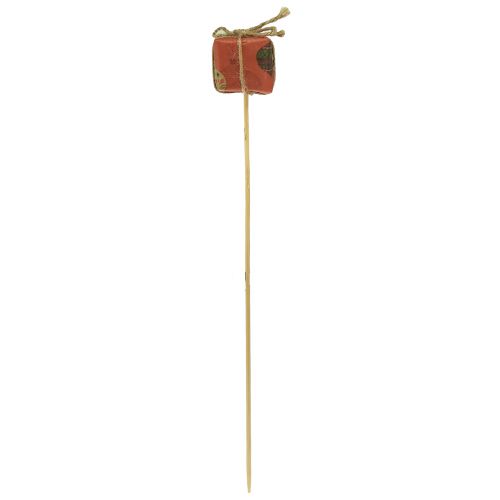 Prodotto Tappo per fiori regalo rosso verde beige naturale 3,5 cm 12 pz