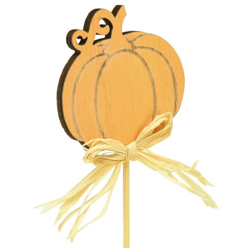 Prodotto Tappi per fiori in legno decorazione zucca arancione naturale 6,5x7 cm 12 pz