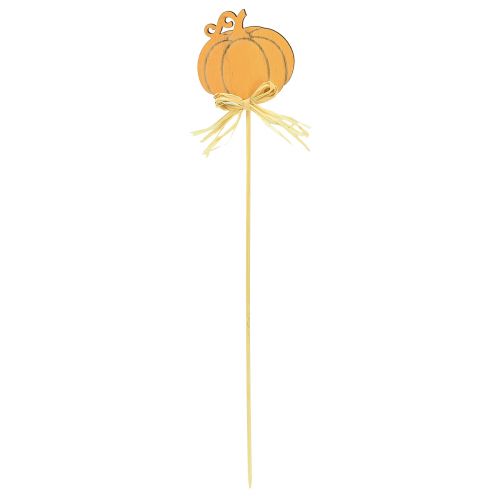 Prodotto Tappi per fiori in legno decorazione zucca arancione naturale 6,5x7 cm 12 pz