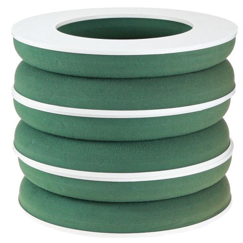 Prodotto OASIS® Anello per ghirlanda floreale in schiuma verde H3cm Ø25cm 6 pezzi