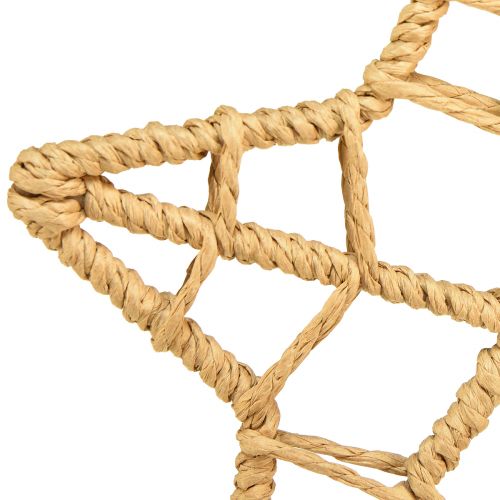 Prodotto Decorazione stella supporto in legno metallo fibra naturale Ø15cm 2pz