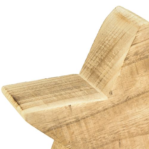 Prodotto Stella decorativa rustica in legno di paulownia - aspetto legno naturale, 25x8 cm - decorazione versatile per la stanza