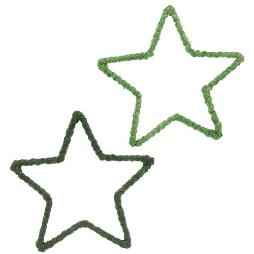 Prodotto Stelle di iuta per decorazioni natalizie stelle di Natale verdi 15 cm 8 pz