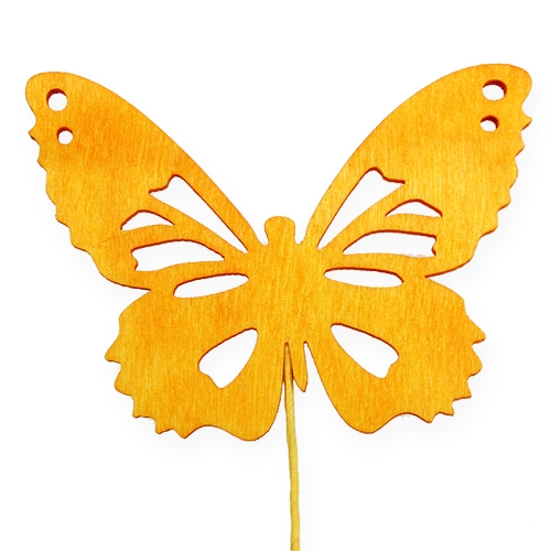 Floristik24 Farfalle decorative su filo 3 colori 8 cm 18 pz