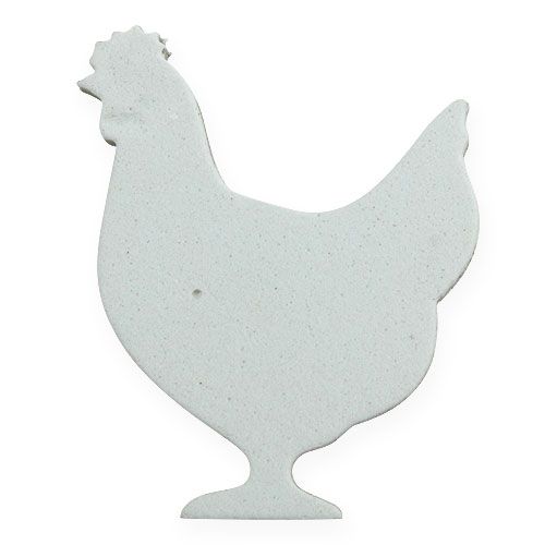 Floristik24 Decorazione cospargere Pollo pasquale, coniglio bianco 4cm 96p