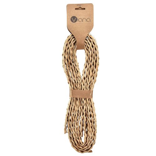 Prodotto Nastro decorativo in paglia nastro decorativo intrecciato per gioielli naturale W2cm L4m