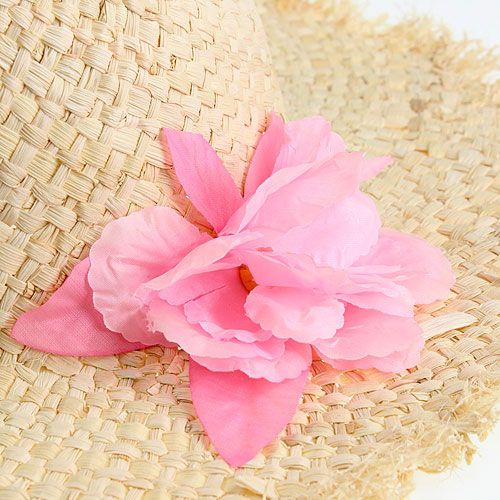 Floristik24 Cappello di paglia con fiore Ø40cm
