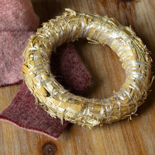 Prodotto Ghirlanda di paglia grezza, base per ghirlanda di paglia, anello di paglia 15/3 cm, 2 pezzi