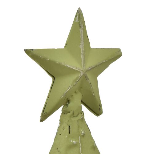 Prodotto Albero di Natale in metallo e stelle in legno verde argento H46,5 cm
