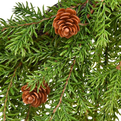Prodotto Ghirlanda di abete artificiale con coni verde marrone Ø49cm