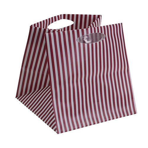 Floristik24 Sacchetto di plastica tipo bordeaux. 12 cm x 12 cm 12 pezzi
