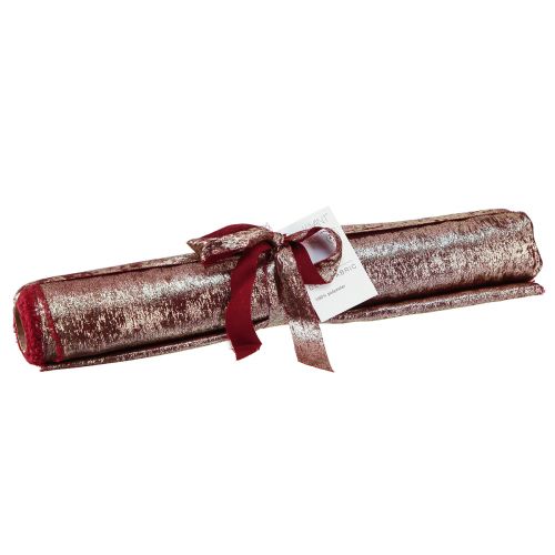 Prodotto Nastro decorativo da tavolo Nastro decorativo con frange dorate bordeaux L28cm L2,5m