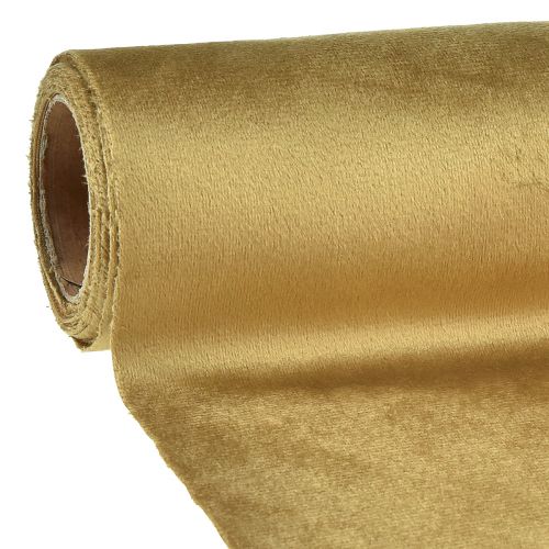Prodotto Nastro da tavolo in velluto runner da tavolo in tessuto decorativo marrone dorato 28×270 cm per la decorazione della tavola