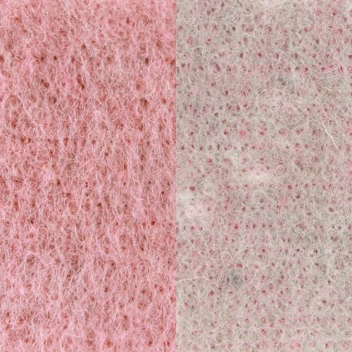 Prodotto Nastro decorativo in feltro di lana rosa antico grigio 7,5 cm 5 m