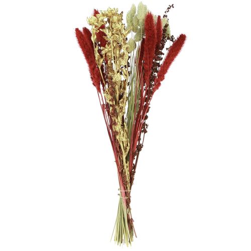 Floristik24 Bouquet di fiori secchi bouquet di grani secchi rosso oro 50 cm