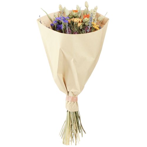 Prodotto Mazzo di fiori secchi viola arancio lavanda di mare granelli 55 cm