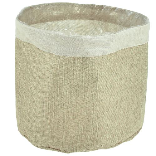 Fioriera Cestino in Tessuto di Juta Naturale Utensilo Ø28cm H25cm 3pz