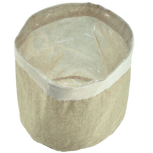 Prodotto Fioriera Cestino in Tessuto di Juta Naturale Utensilo Ø28cm H25cm 3pz