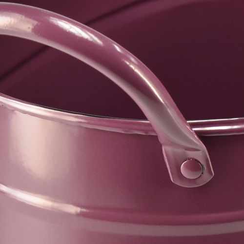 Prodotto Fioriera in metallo ovale portavaso viola 24/21/18 cm set da 3 pezzi