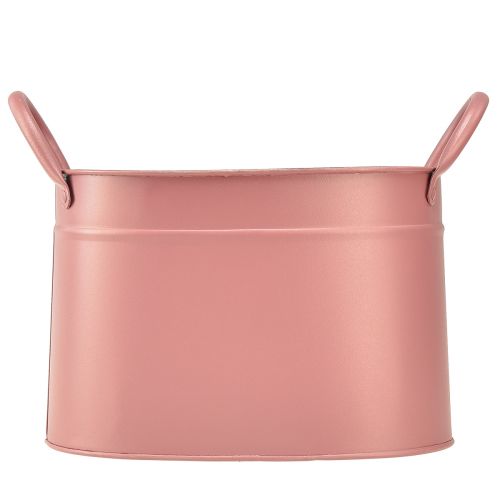 Prodotto Fioriera in metallo ovale portavasi rosa 24/21/18 cm set da 3 pezzi