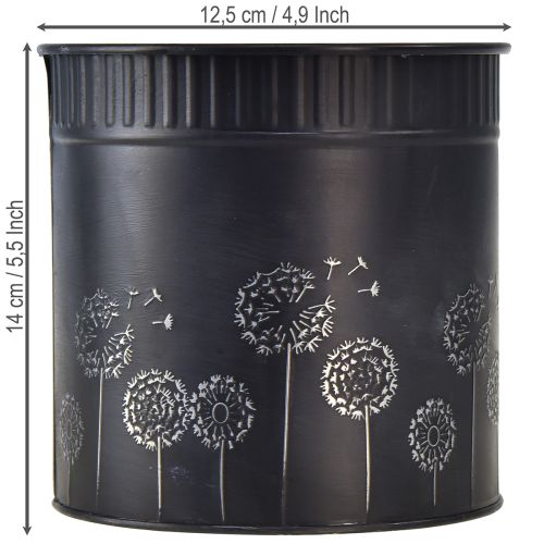 Prodotto Vaso per fiori di tarassaco, nero, Ø12,5cm, H14cm