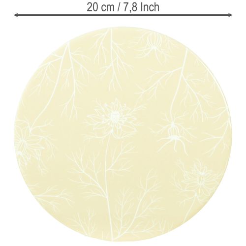 Prodotto Sottobicchieri Decorazione da tavolo Fiori Beige Marrone Ø20cm 3 pezzi