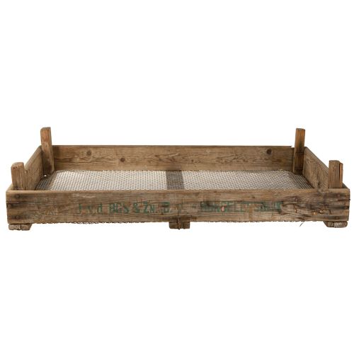 Prodotto Scatola di legno vintage con rete metallica, stile country, 75×50×14cm